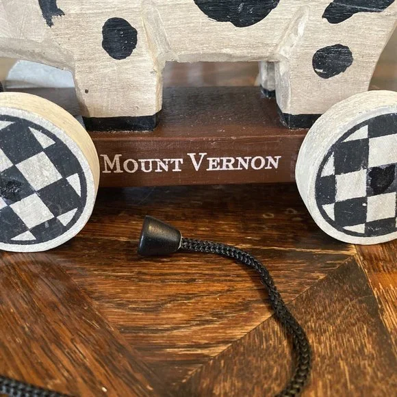 Mount Vernon Folk Art “Ossabaw Island Hog” PULL TOY George Washington - Picture 3 of 7